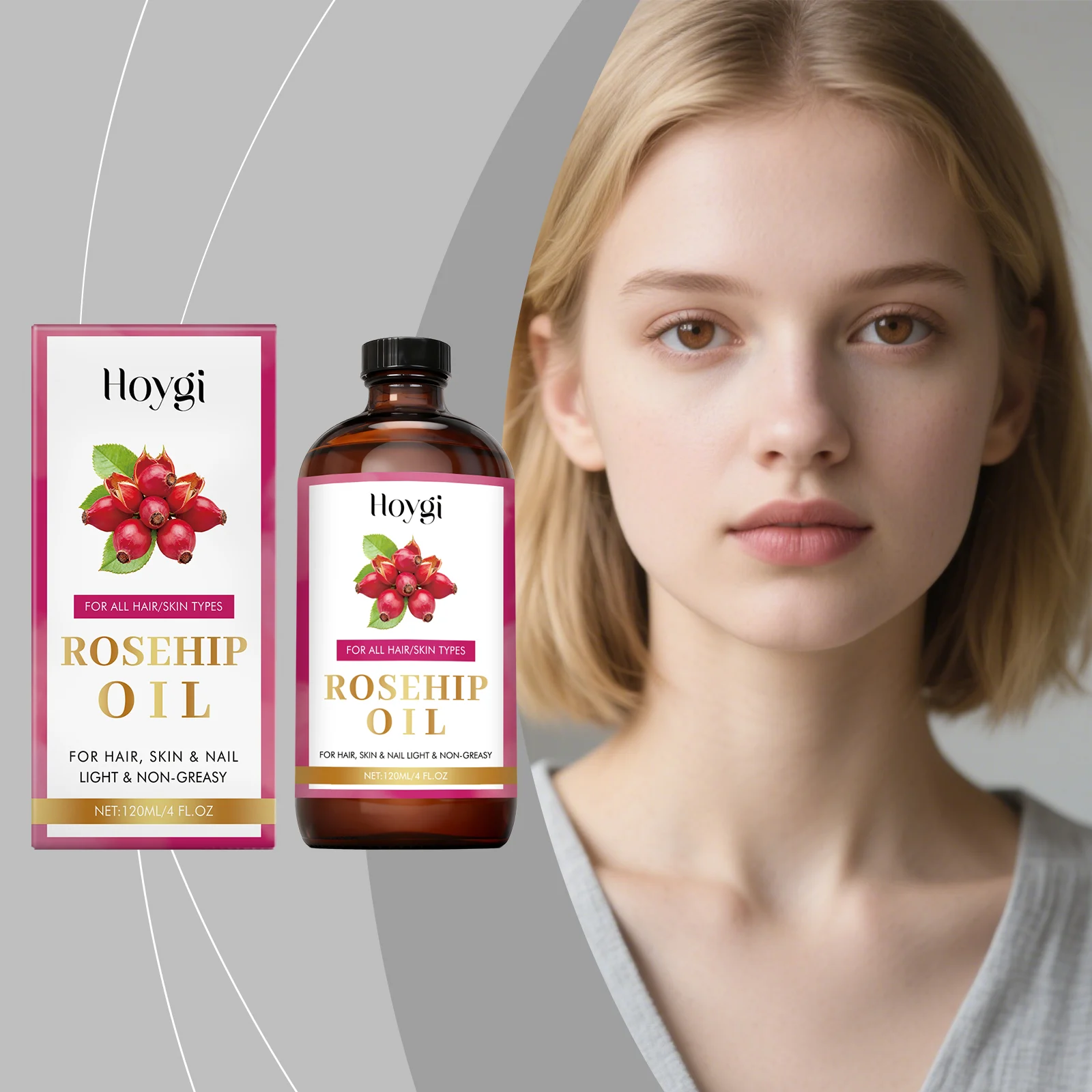 Hoygi Rosehip Seed Oil Lightweight Body Care for Hair Skin & Nails 3 rosehip seed body oil hoy 96ymcph8 desc 3