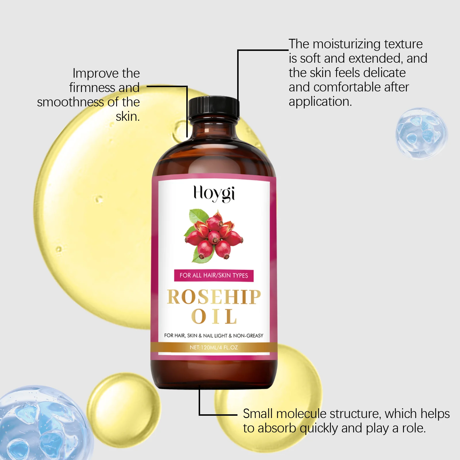 Hoygi Rosehip Seed Oil Lightweight Body Care for Hair Skin & Nails 9 rosehip seed body oil hoy 96ymcph8 desc 9