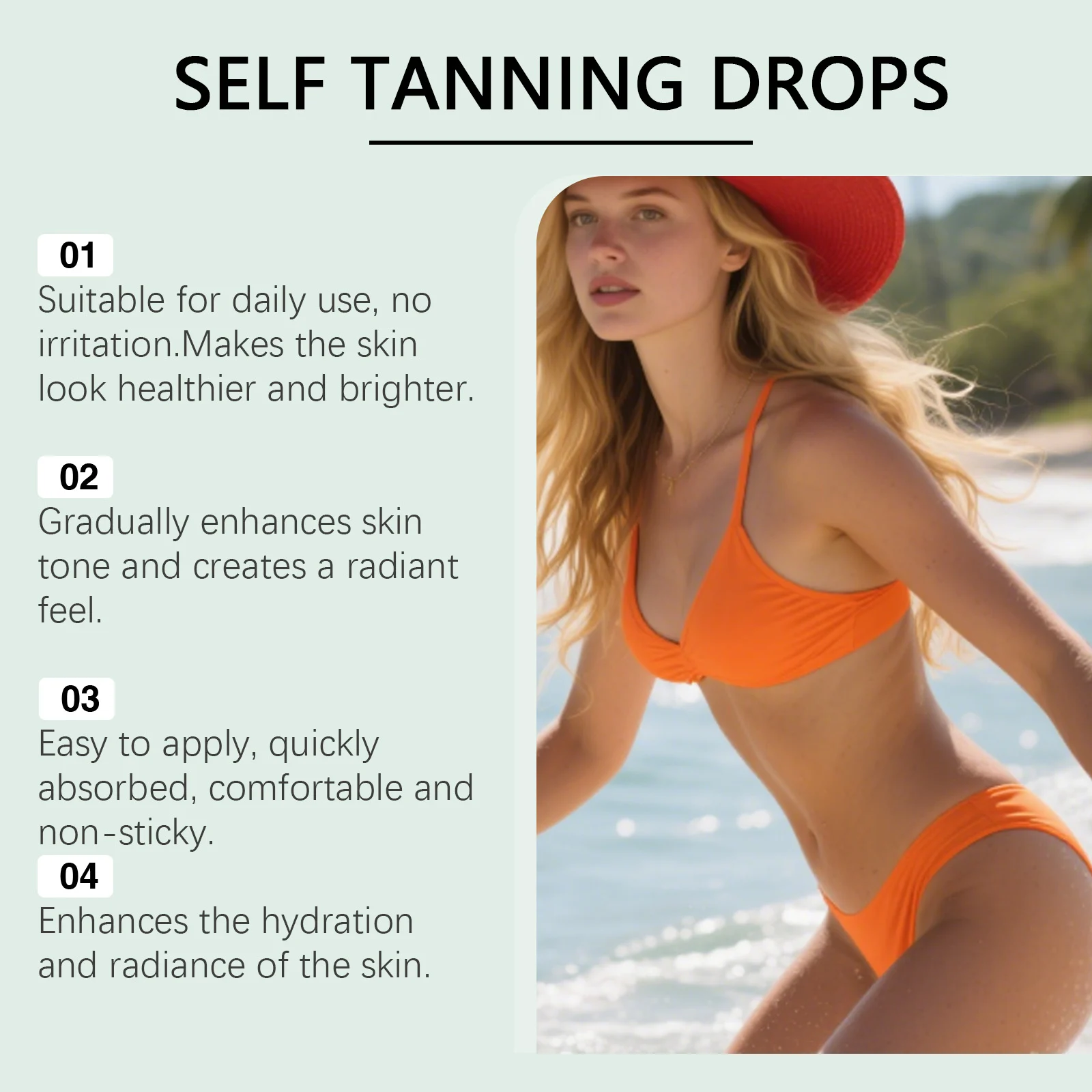 Self-Tanning Drops 30ml Gradual Sun-Kissed Glow Face & Body Moisturizer 6 self tanning drops 30ml glow hoy bpdgtsqv desc 6
