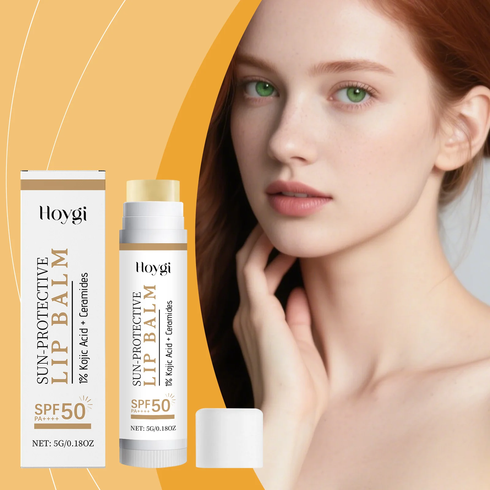 SPF50 Lip Balm with 1% Kojic Acid & Ceramides for Sun Protection & Brightening 3 spf50 lip balm kojic acid ceramides sun protection brightening hoy q4gw62bb desc 3 1