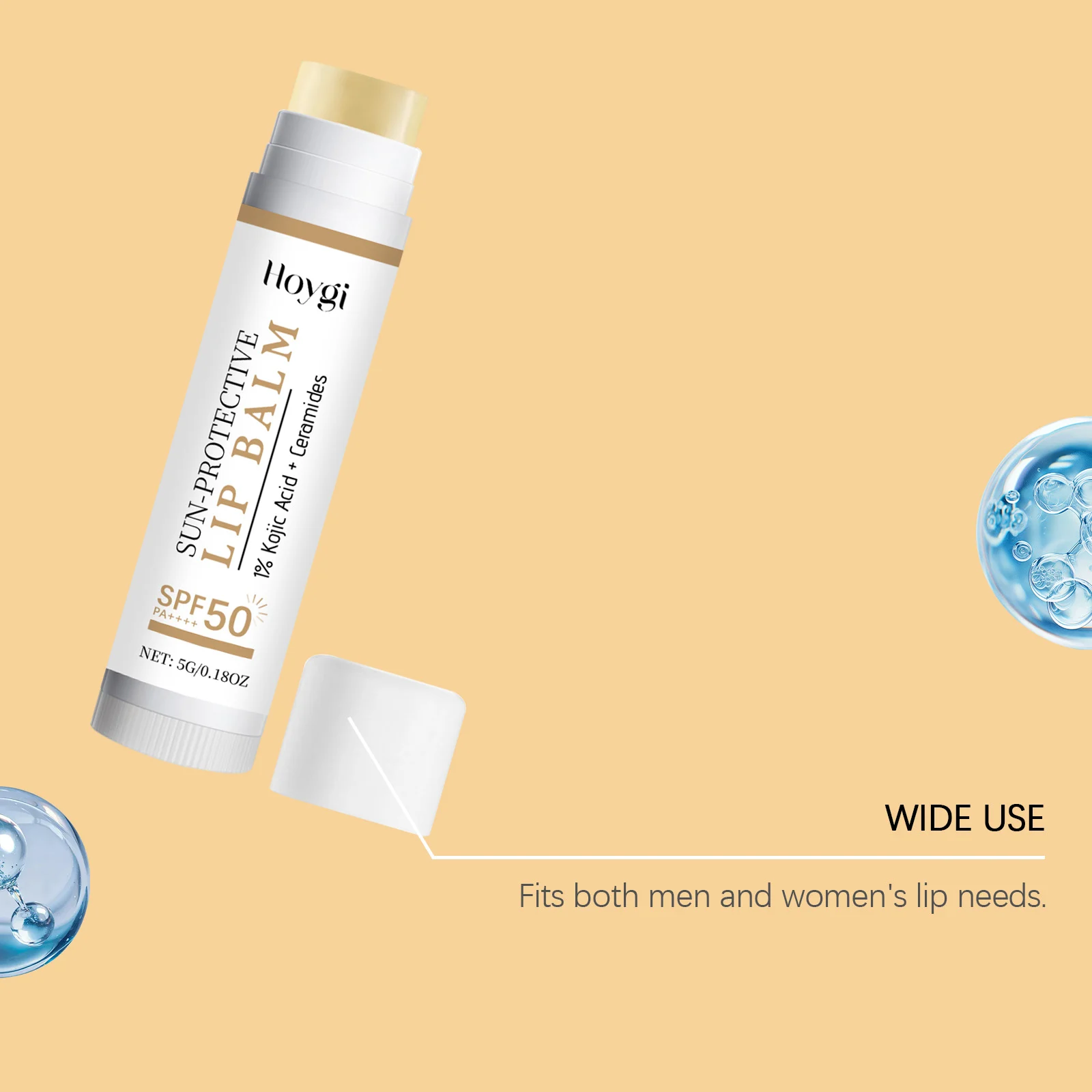 SPF50 Lip Balm with 1% Kojic Acid & Ceramides for Sun Protection & Brightening 8 spf50 lip balm kojic acid ceramides sun protection brightening hoy q4gw62bb desc 8