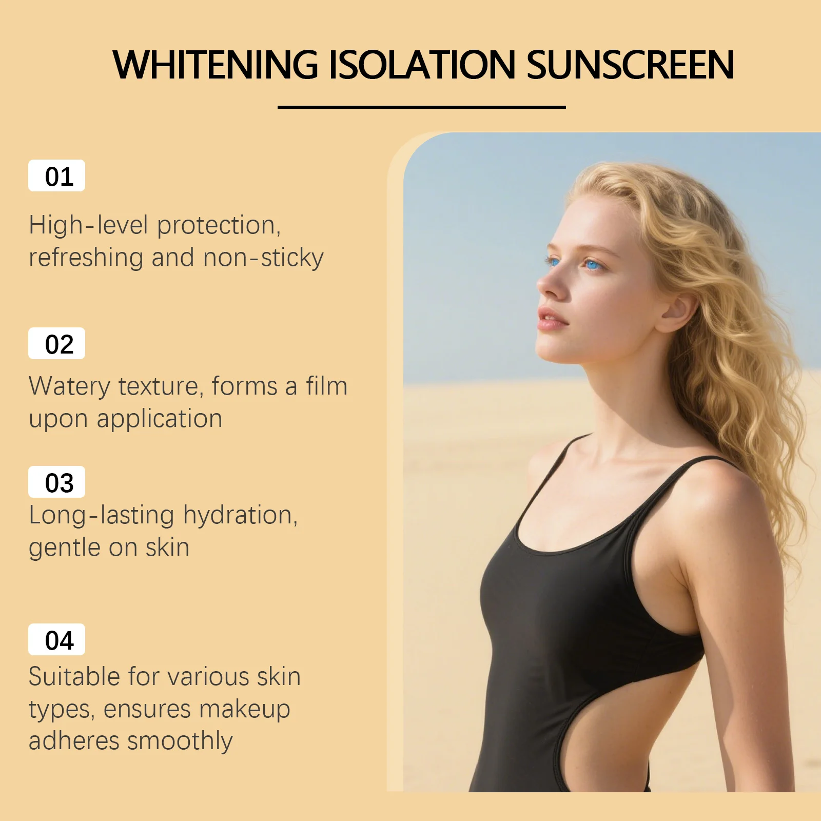 Sunscreen Cream SPF50+ PA++++ Face and Body Lightweight Moisturizing UV Protection 30g 6 sunscreen cream spf50 30g hoy w72mt9cf desc 6