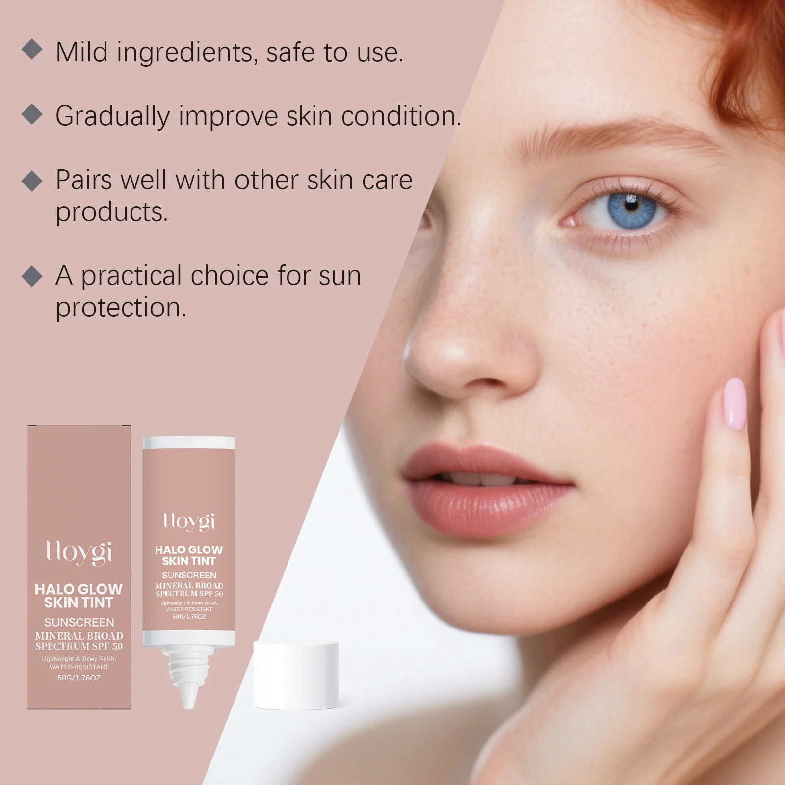 Sunscreen Tinted Moisturizer SPF50 Lightweight Dewy Finish 50g 8 sunscreen tinted moisturizer spf50 50g hoy 5acnqr2r desc 8