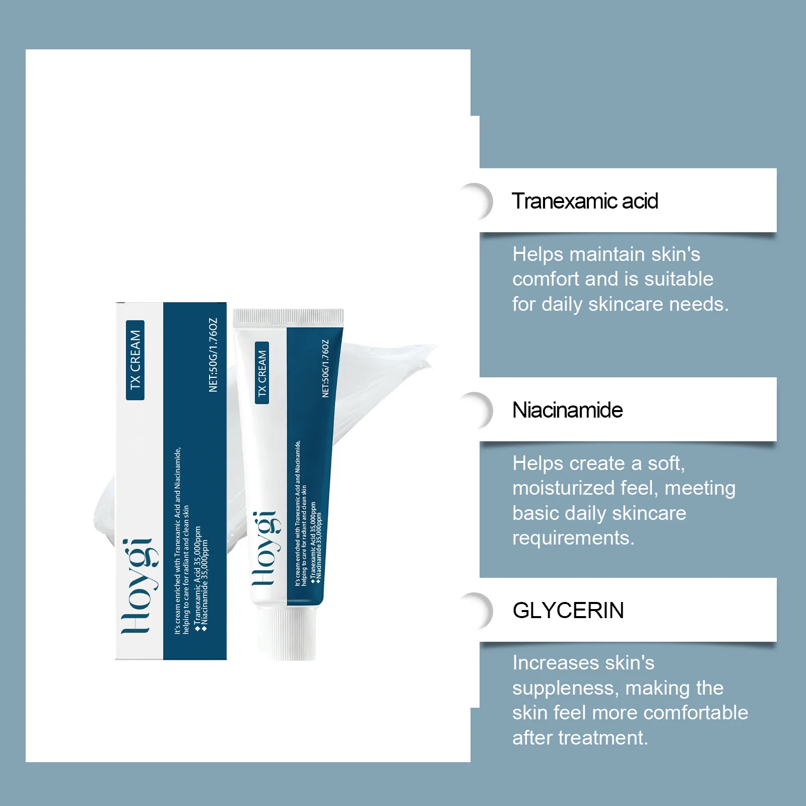 Tranexamic Acid Niacinamide Cream 50g Brightening Moisturizing Face Cream for Sun Damage & Dark Spot Reduction 8 tranexamic acid niacinamide cream 50g hoy wwx4nvx5 desc 8