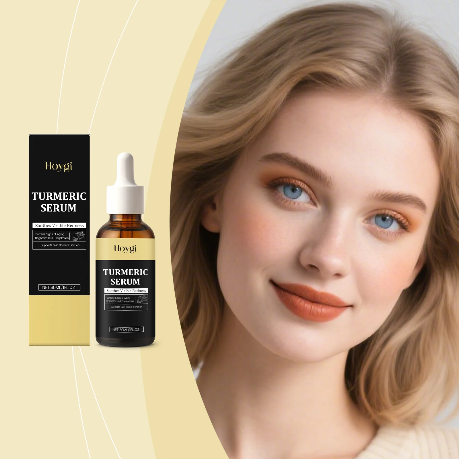 Hoygi Turmeric Serum Brightens Skin Tone, Hydrates & Reduces Signs of Aging 2 turmeric serum brightening hydrating hoy kpqcdhj8 desc 2