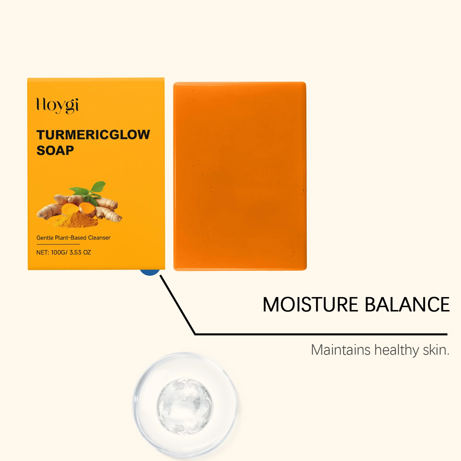 Turmeric Soap for Glowing Skin, Hydrating Daily Cleanser for Even & Radiant Complexion, 100g Bar 7 turmeric soap glowing skin hydrating cleanser 100g hoy 52jjbd5u desc 7