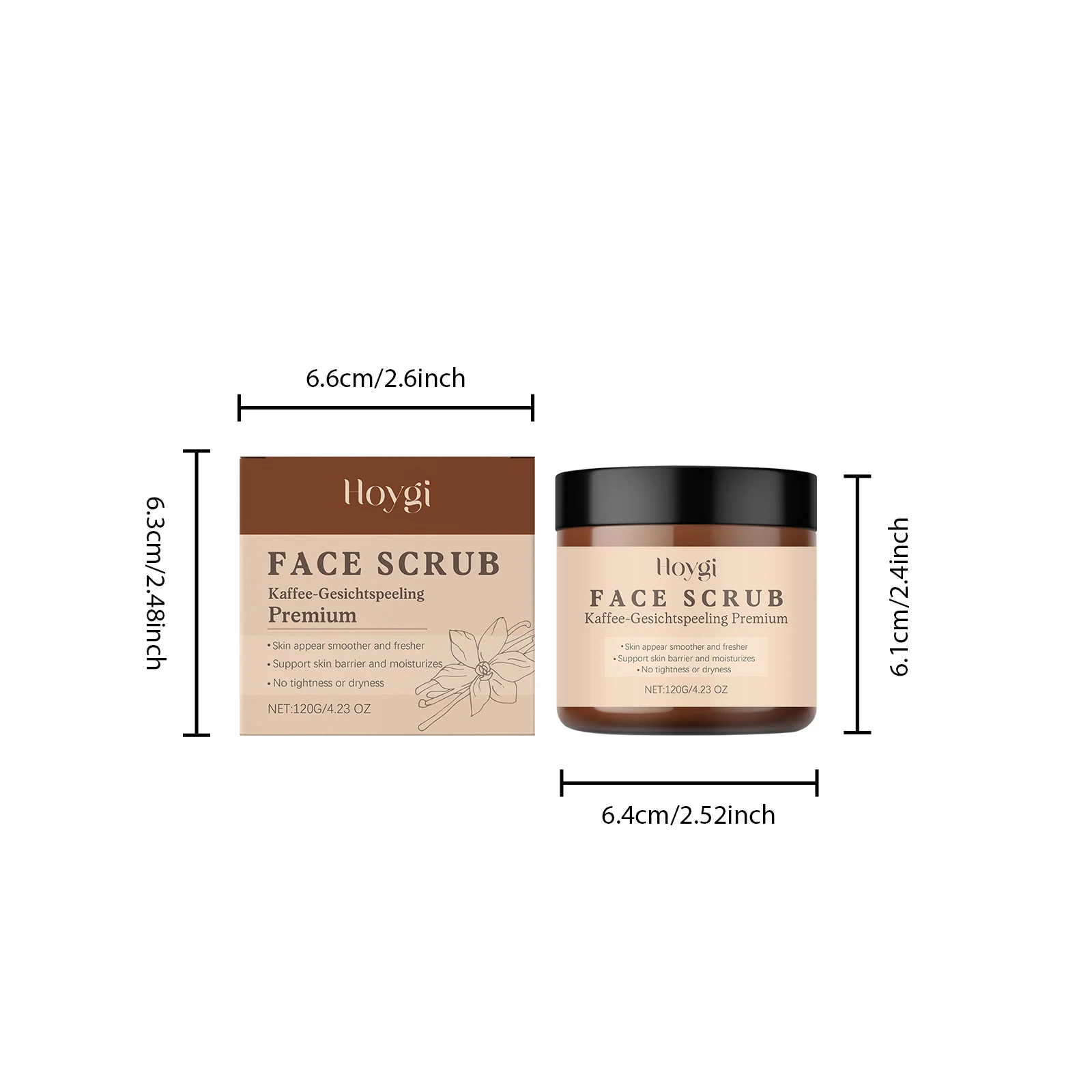 Vanilla Coffee Face Scrub 120g for Exfoliating, Brightening & Smoothing Skin 1 vanilla coffee face scrub 120g hoy bxqktkyz desc 1