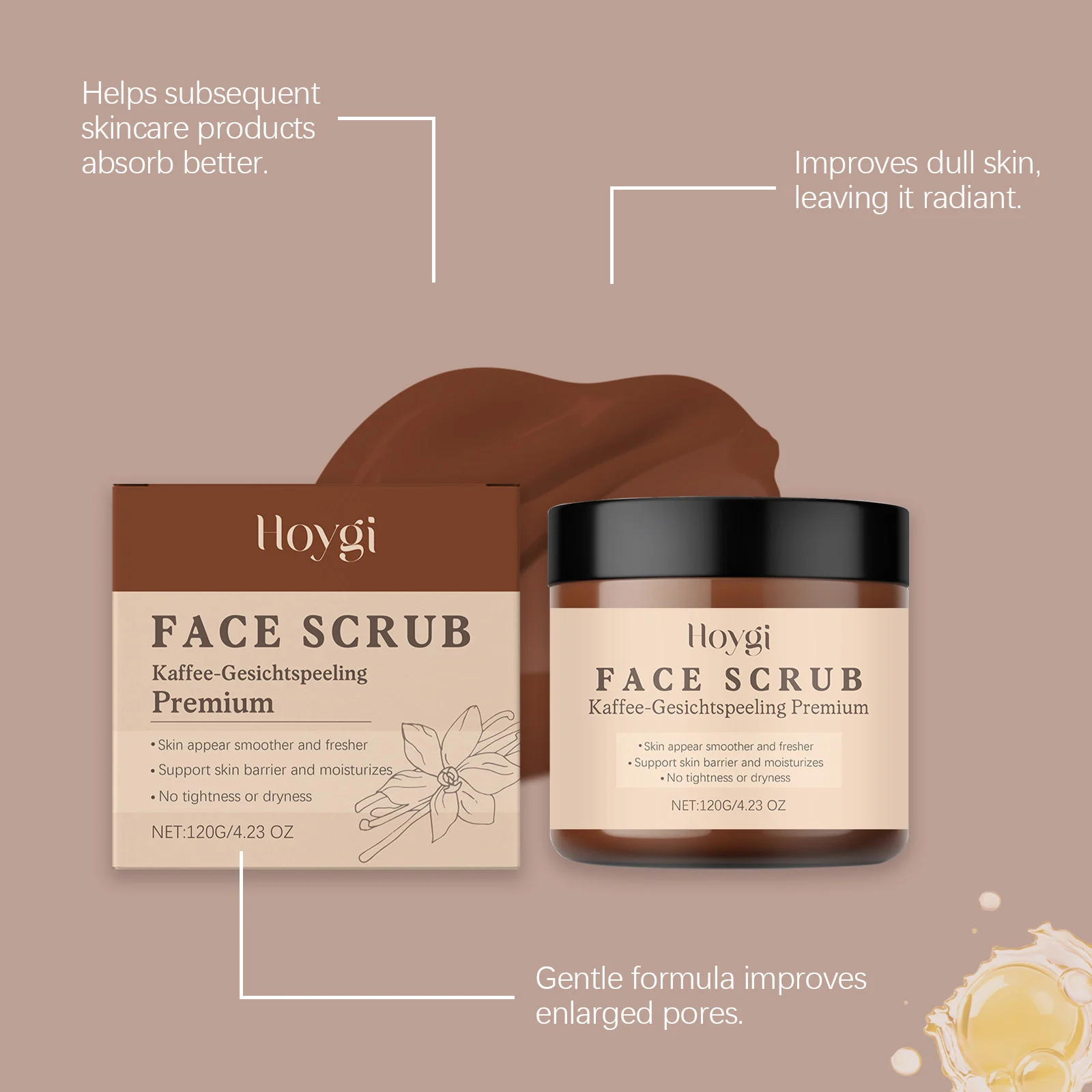 Vanilla Coffee Face Scrub 120g for Exfoliating, Brightening & Smoothing Skin 7 vanilla coffee face scrub 120g hoy bxqktkyz desc 7
