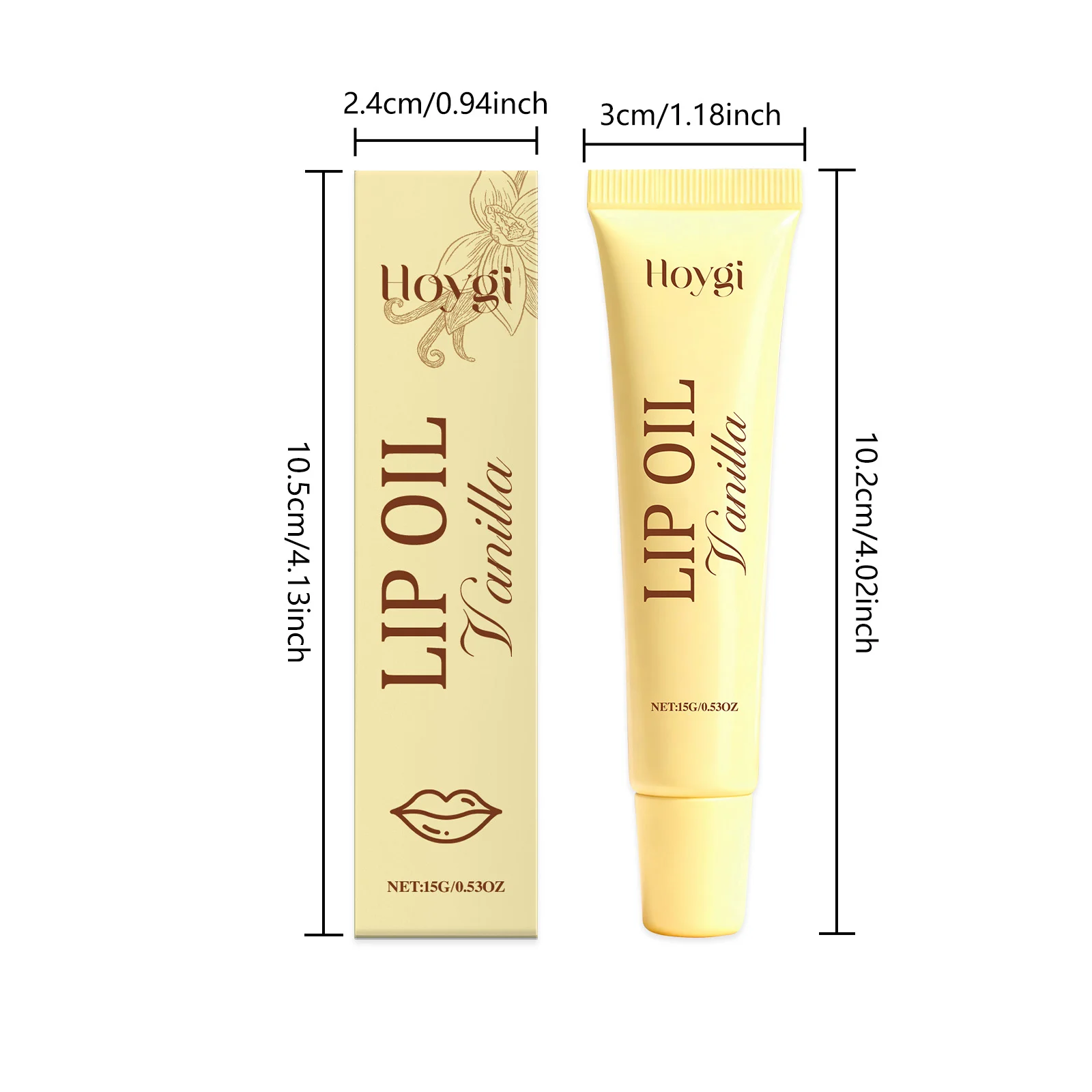 Hoygi Vanilla Lip Oil for Dry Lips, Long-Lasting Hydration & Pinkish Brightening 1 vanilla lip oil hoy rjwfspjc desc 1