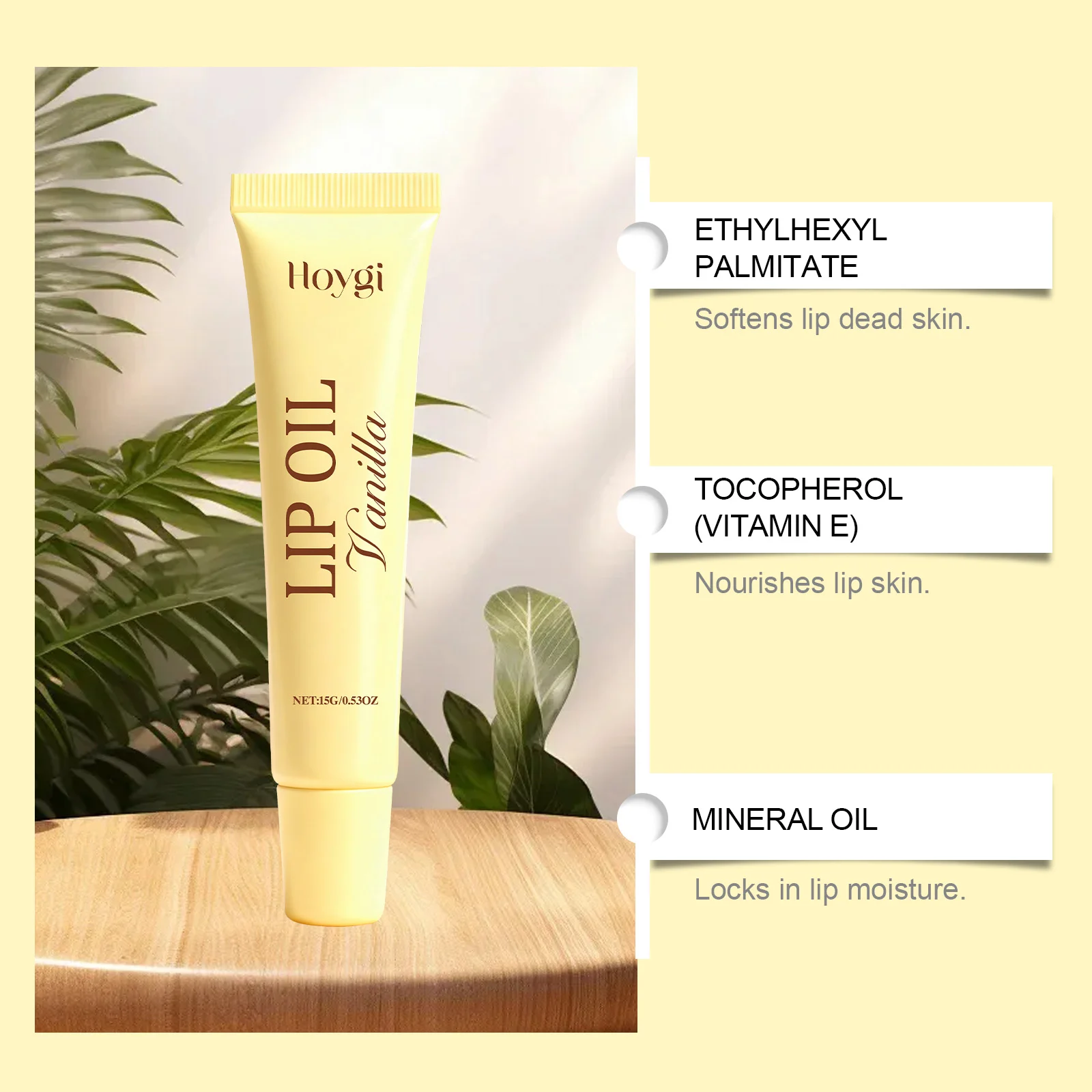 Hoygi Vanilla Lip Oil for Dry Lips, Long-Lasting Hydration & Pinkish Brightening 6 vanilla lip oil hoy rjwfspjc desc 6