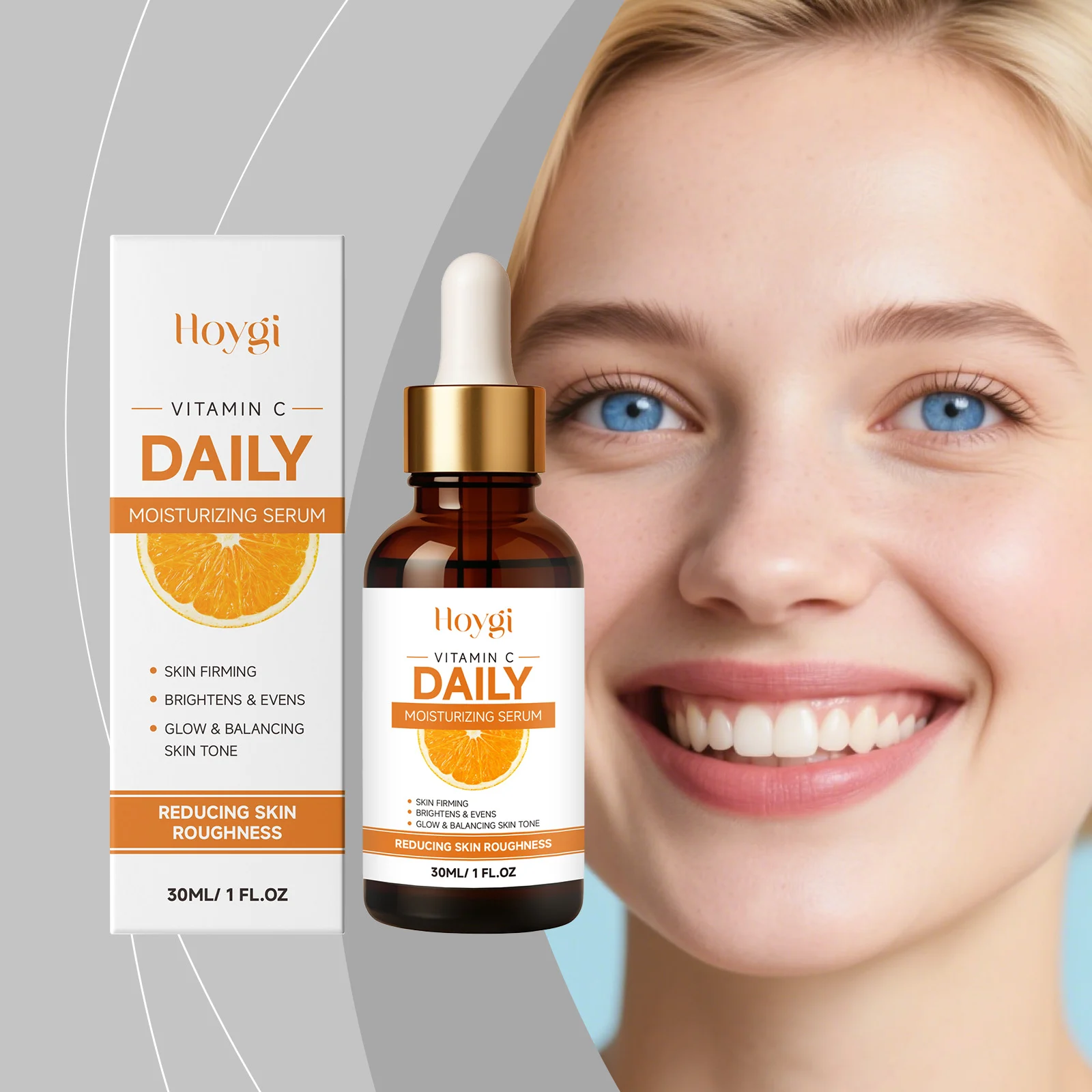 Vitamin C Moisturizing Serum 30ml Daily Anti-Wrinkle Brightening Face Serum for All Skin Types 2 vitamin c moisturizing serum 30ml hoy hwezaeur desc 2