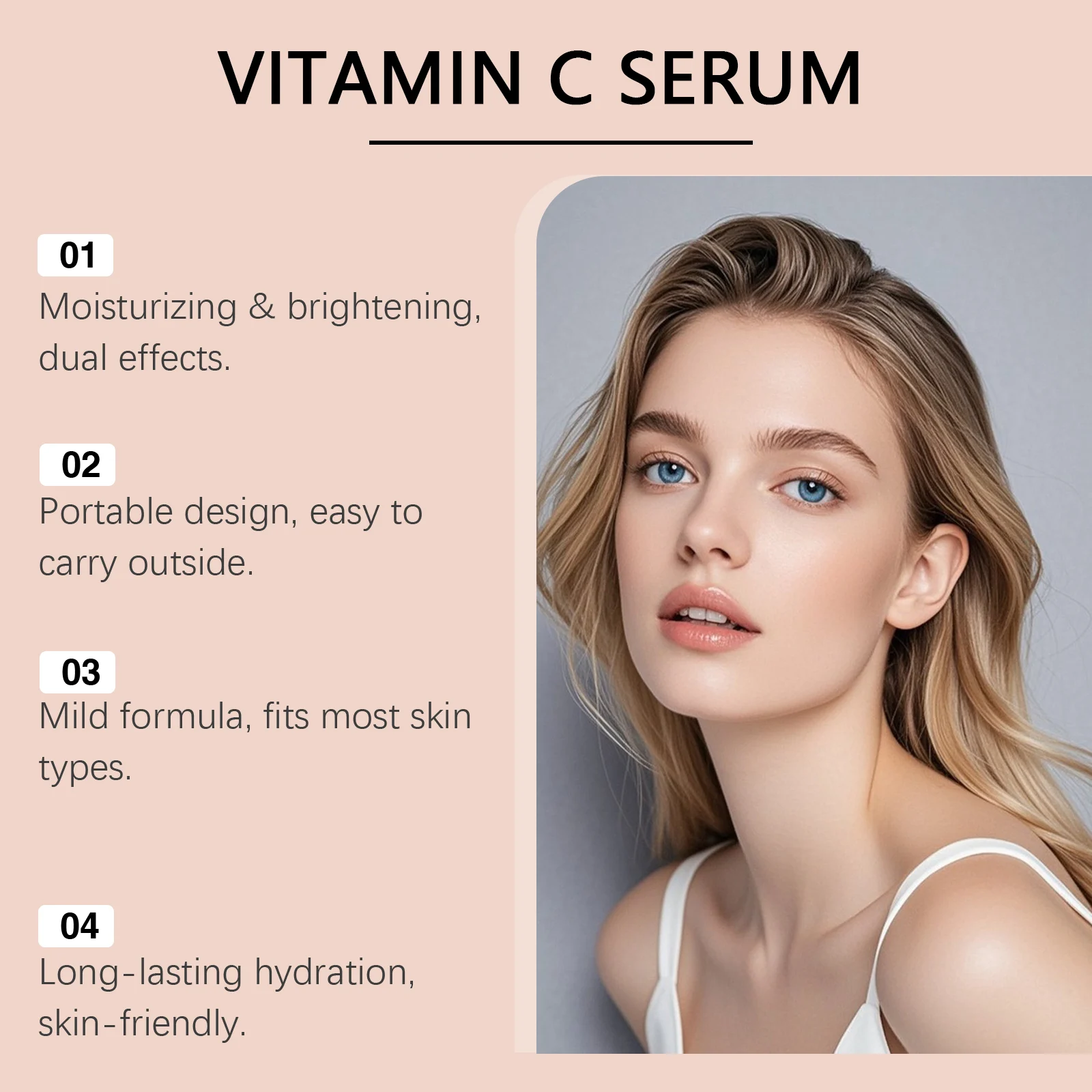 Vitamin C Serum 30ml Brightening & Hydrating Facial Treatment with Niacinamide & Hyaluronic Acid 5 vitamin c serum 30ml brightening hydrating facial treatment hoy 6b3mnsb4 desc 5