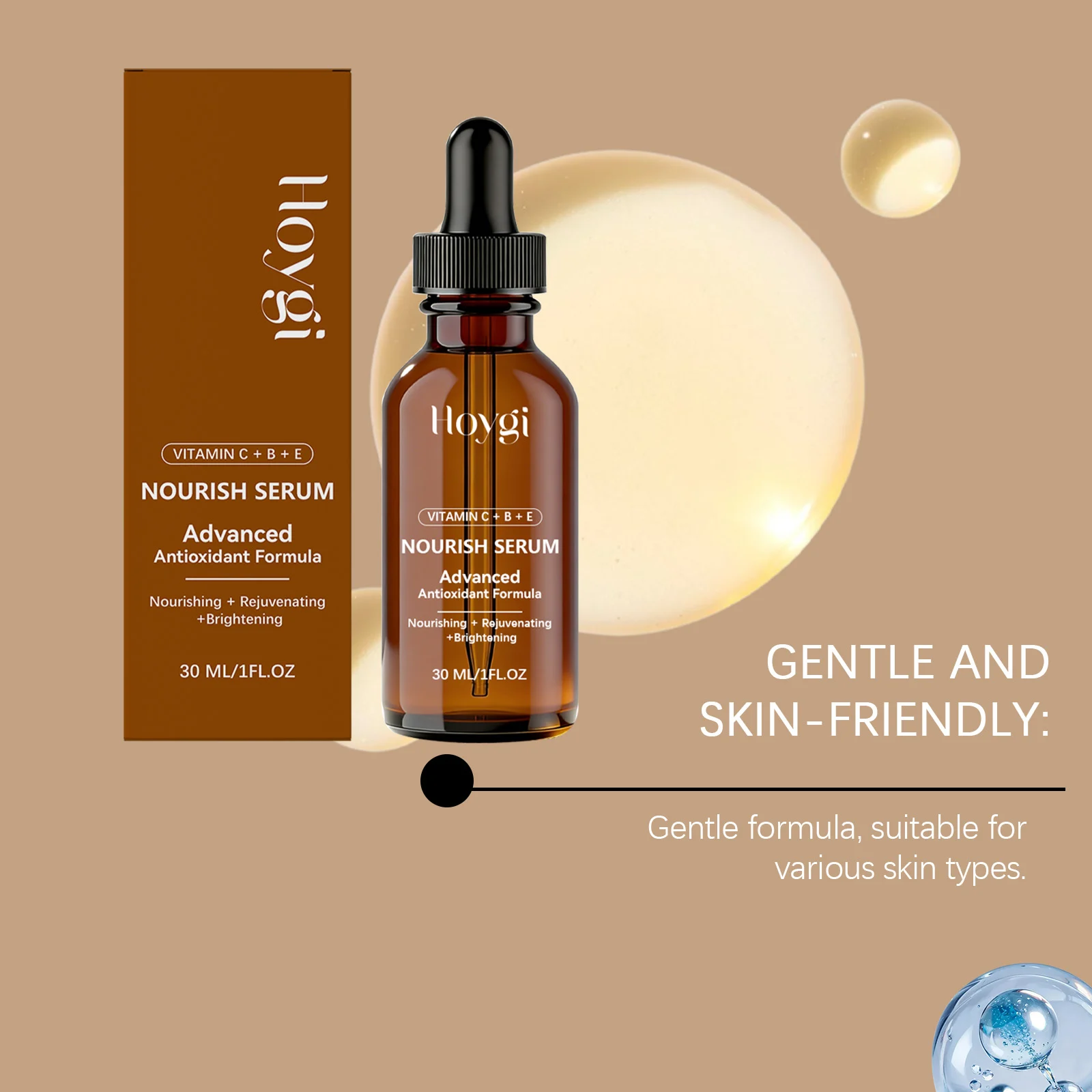 Vitamin Serum with C, B & E 30ml Gentle Hydrating Brightening Face Serum for All Skin Types 8 vitamin serum c b e 30ml gentle hydrating brightening hoy zfmqp6tk desc 8