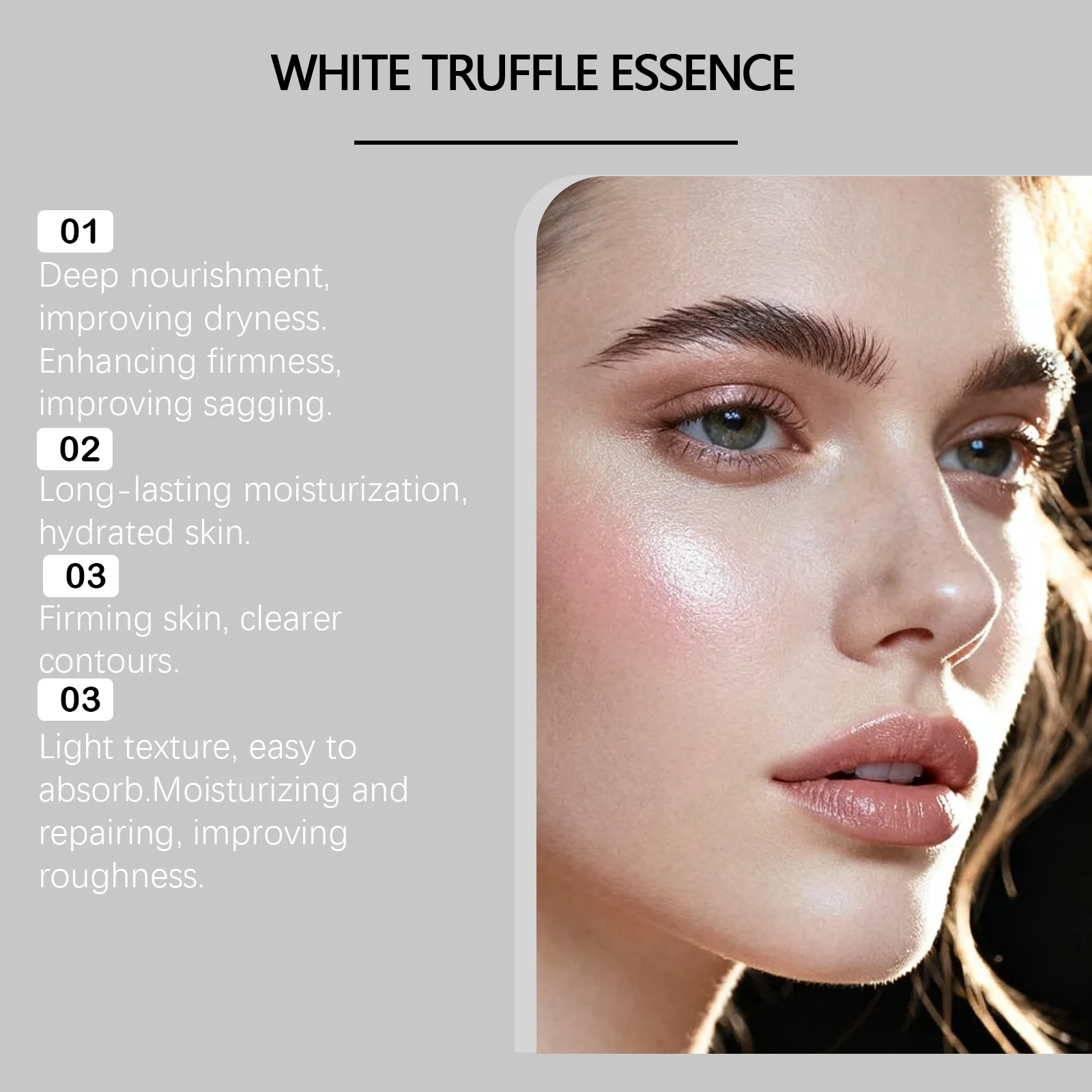 White Truffle Hydrating Essence Lotion 30ml for Moisturizing, Brightening & Firming Skin 10 white truffle hydrating essence lotion 30ml hoy 24amfkfc desc 10