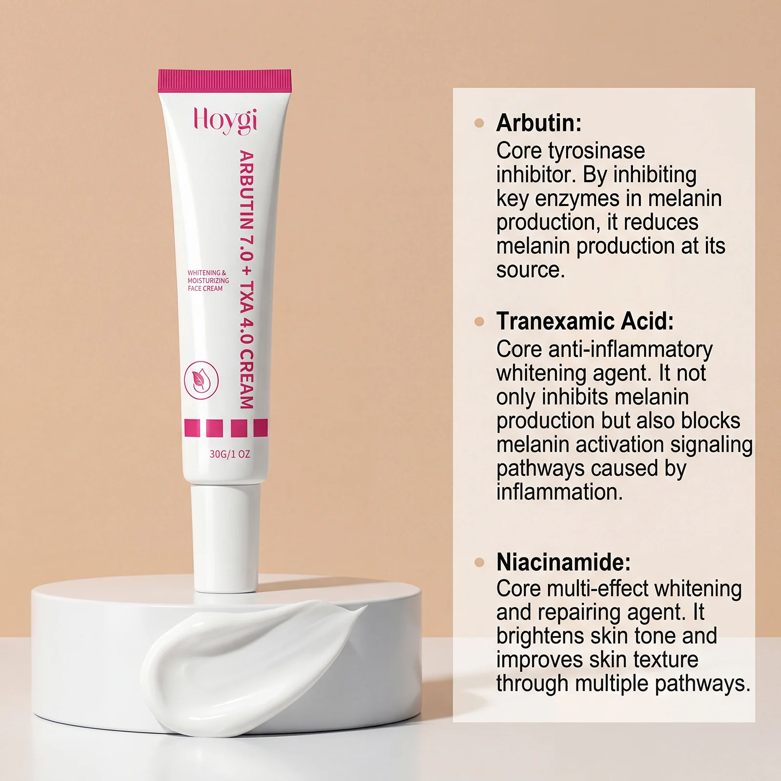 Whitening Moisturizing Face Cream with Arbutin & Tranexamic Acid 30g 7 whitening moisturizing face cream 30g hoy apd52n8k desc 7